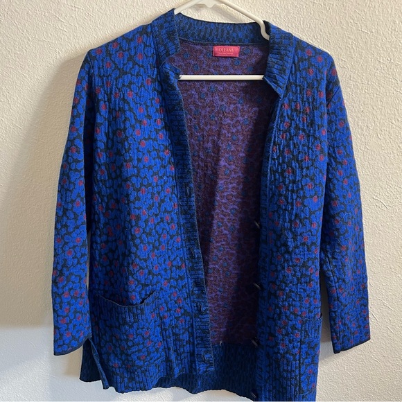 Blue and Red Patterned Women's Jacket - Picture 3 of 3